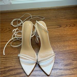 Tony Bianco Cream Strappy Heels